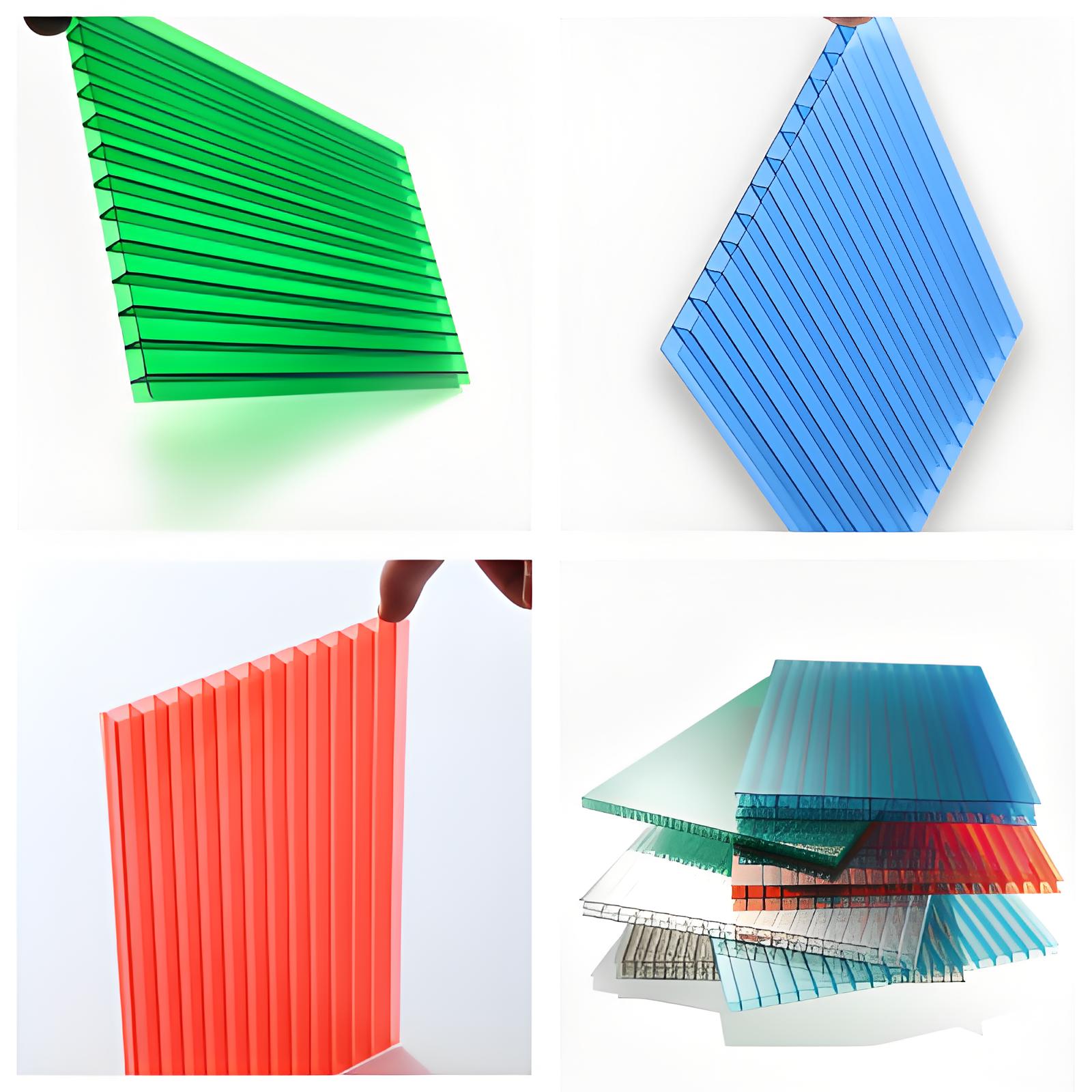 OEM transparent 20mm Four-Layer Plastic Polycarbonate hollow Sheet with Excellent Thermal Insulation and Impact Resistance