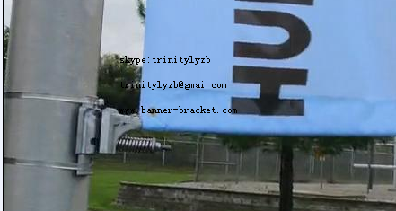 light pole sign flag banner mounting device