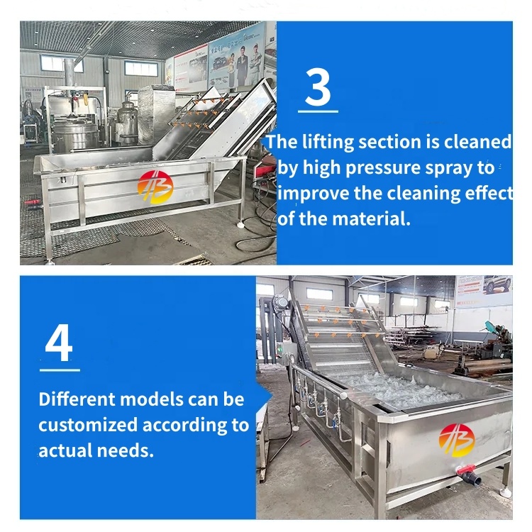 Industrial Fruit Seafood Cleaning Machine with Advanced Bubble Washing Technology