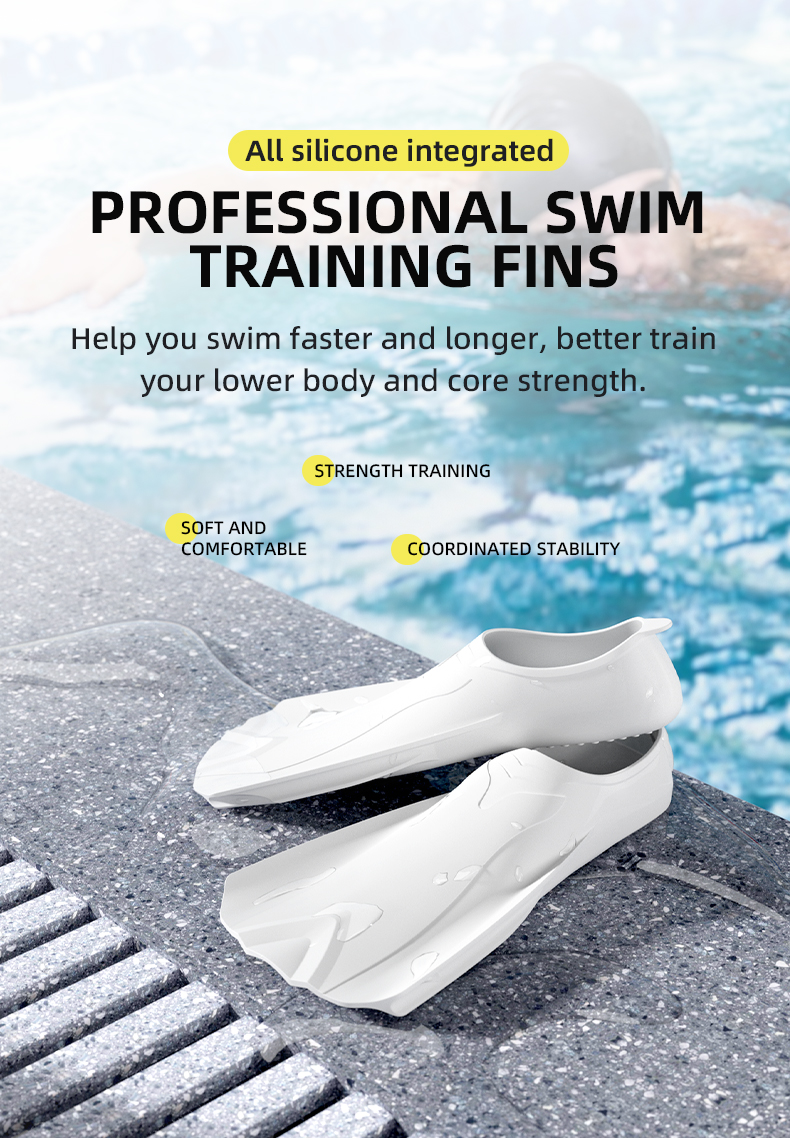 Kids Training Scuba Diving Tool Kit Swim Fins Flippers Short Blade Silicone