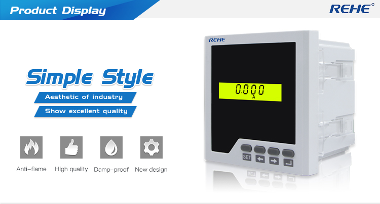 Multimeters 96*96mm Single Phase Multi- function Power Meter With RS485/ MODBUS-RTU Protocol