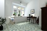 Large PVC Self Adhesive Geometry Puzzle Square Floor Tile
