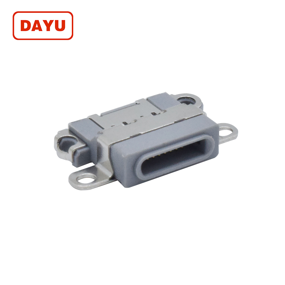 Tail Insertion Iphone Female Connector , 10 Pin SMT Iphone 6 Connector
