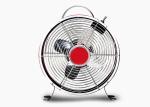 Quiet Decorative Retro Electric Fan 2 Speed 4 Blade Metal Carry Handle