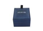 Leatherette Navy Gift Packing Box Blue Paper Cufflink Box Packaging