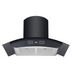 Glass Arc Chimney Hood Electric Wall Mount Range Hood Low Noise Copper Motor