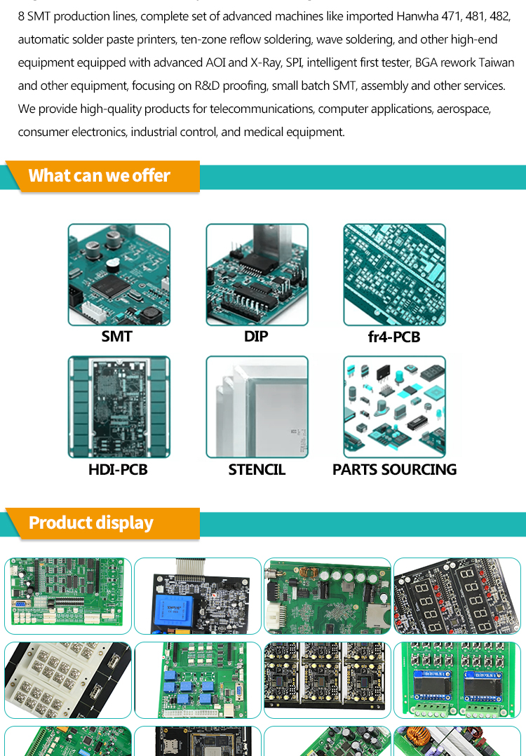 SMT factory PCB Board and Electronic Components Assembly PCBA Manufacturer