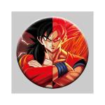 Round 5x5cm 3D Flip Lenticular Anime Pins With Goku