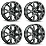 26 Chevrolet Replica Wheels Black Milled Rims Fit Yukon Sierra Tahoe Silverado