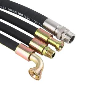 Quality Double Epdm Hydraulic Oil Hose Pipe Fittings Weather Resistant wholesale