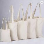 2022 Customized Totes With Logo Black Cotton Canvas Grocery Bags 230gsm