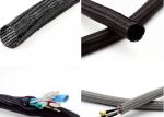 1/2'' Wrap Around Braided Sleeving , Split Braided Wire Loom Good Heat