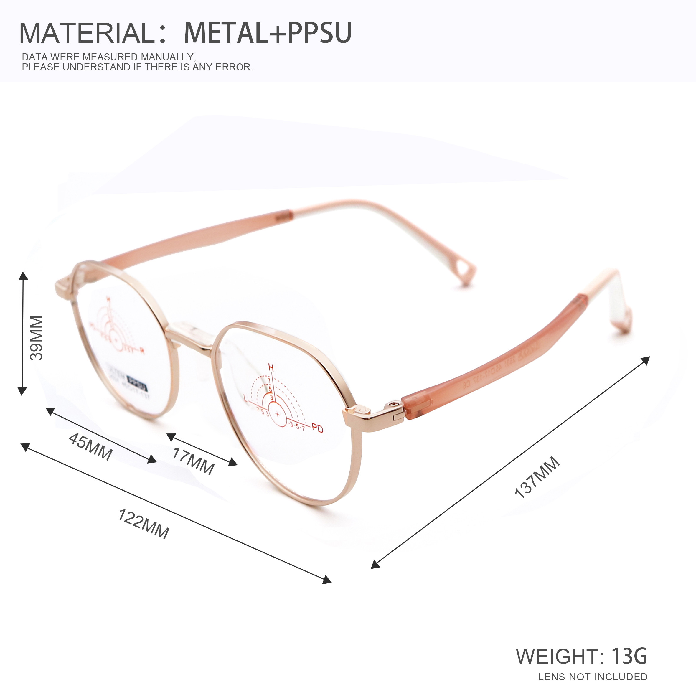 Cute And Comfortable Frame Kid'S Metal And PPSU Glasses LF 2531
