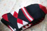 2015 Newest national flag design AZO-free durable cozy high warmth dress socks