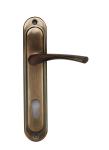 DIN 0582 Zinc Painting Door Handles With Cylinder Hole