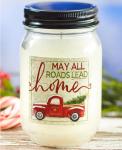 Colorful Soy Wax Wood Wick Scented Jar Candle Clear Glass Candle Jars With Metal
