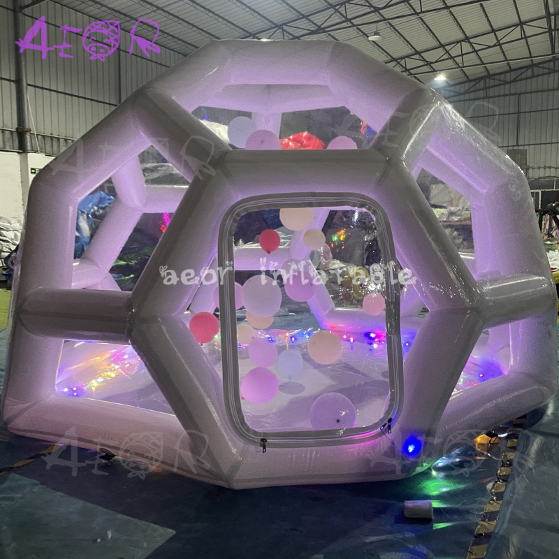 Inflatable Dome Bubble Tent Transparent Camping Inflatable Football Bubble Tent With Balloon