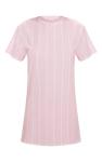 Hot Sale Fashion Pastel Pink Stripe Print T Shirt Dress For Women