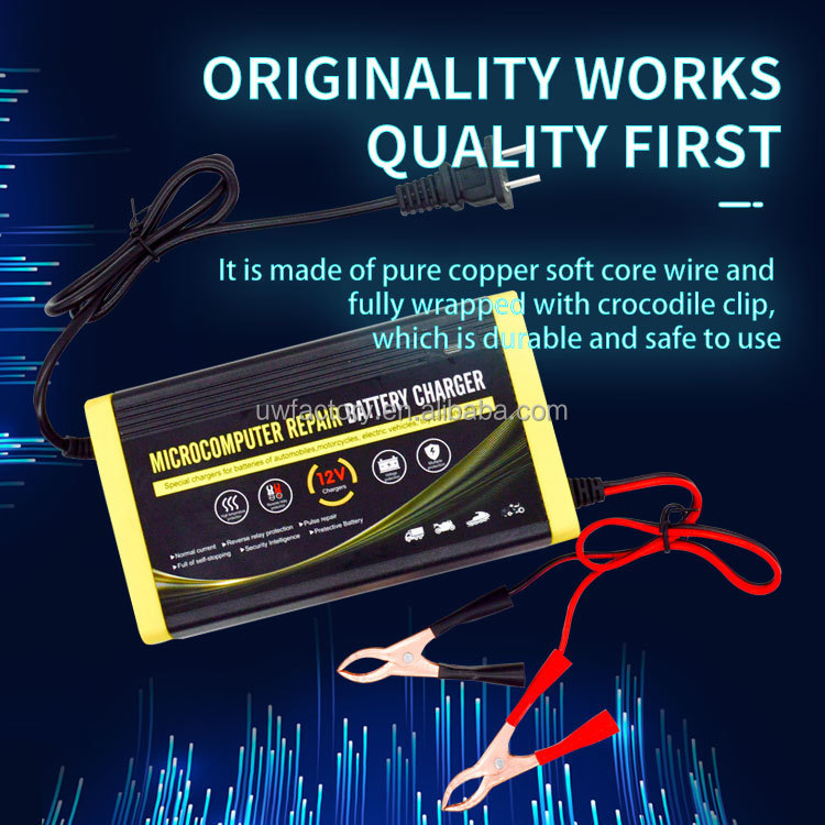 12V/24V Car Battery Charger Motor Smart Fast Power Charge Adapter Moto Lead Acid Storage Cell Auto Battery Charging