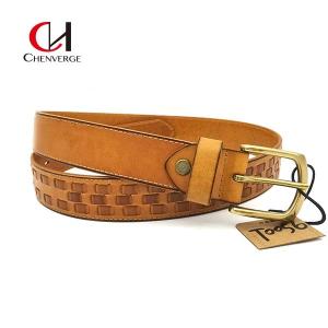 Quality Multipurpose Mens Woven Leather Belt Womens Unisex Practical Durable wholesale