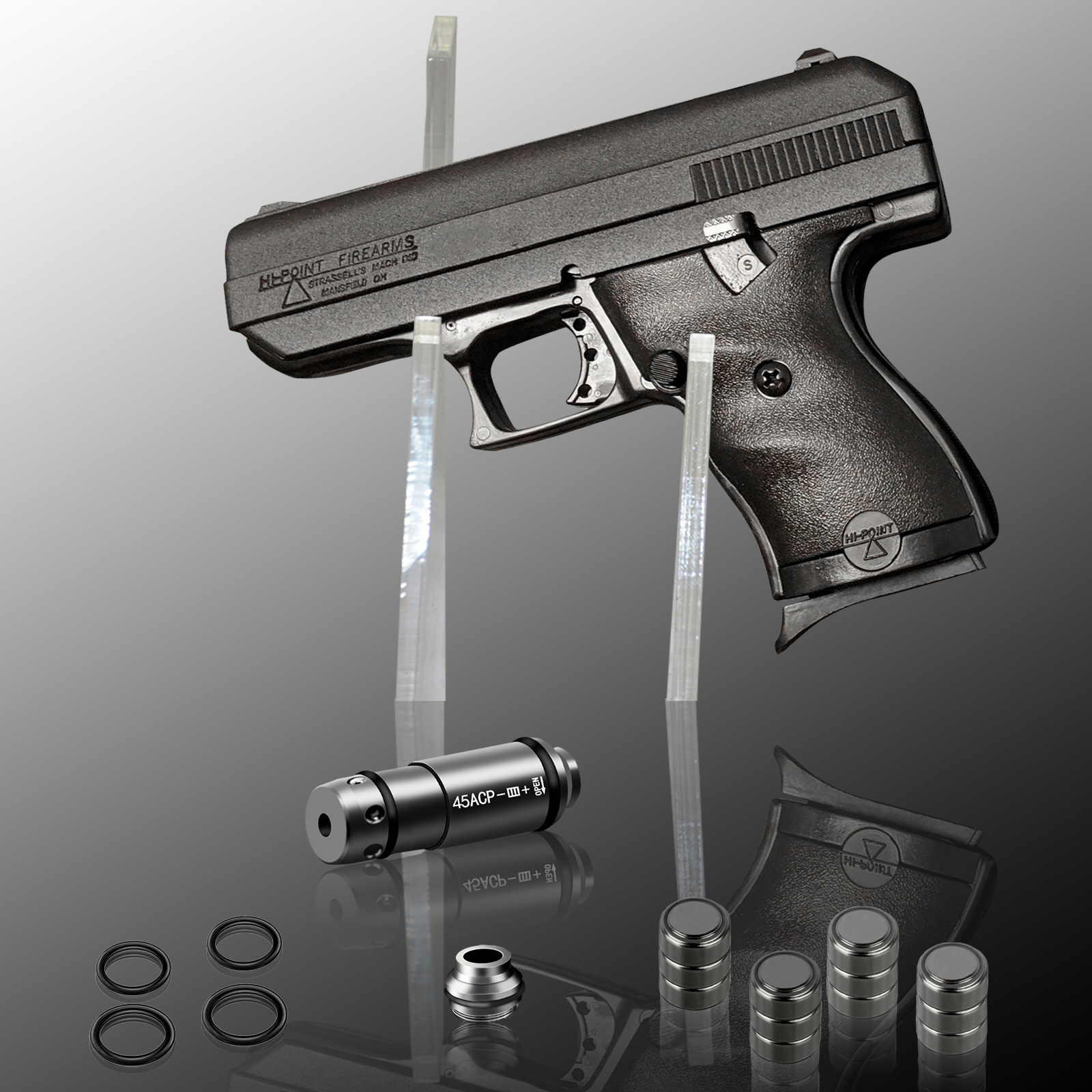Green Laser Training Cartridge Brass 45ACP Caliber Grey Shape