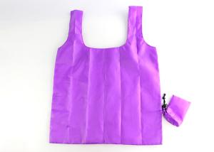 Quality RPET Non Woven Polyester Tote Bags Easily Folding Into Attached Pouch wholesale