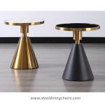 Marble Top Coffee Table With Stainless Steel Legs