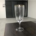 Gold Edge Clear Wine Champagne Water Glasses Party Personalised Wedding