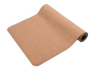 Quality On Sale Eco-Friendly Anti Slip Natural Rubber Cork Yoga Mat thickness 3~8mm wholesale