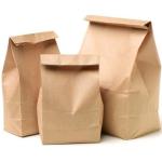 Recycled Kraft Paper Take Away Packaging Restaurant Bags Food Delivery