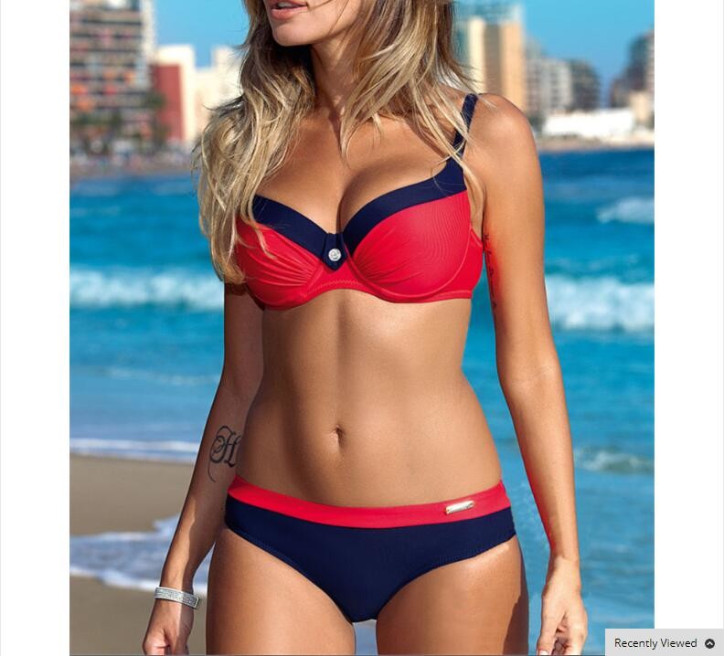 new women Bikinis set Sexy summer European and American fashion swimwear 3 colors bikini