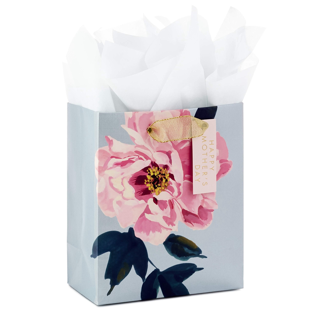Custom Logo Flower Plated Folding Card Paper Tote Bag Made from Recycled Materials