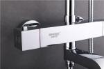 Automatic Thermostat Valve Rain Head Shower Kit , Hand Spray Concealed