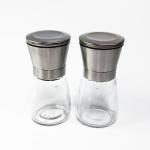 Manual Glass 235g 132mm 170ML Salt Pepper Grinder