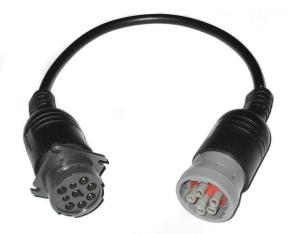 Quality J1939 Type 1 Deutsch 9 Pin Male with Square Flange to J1708 6 Pin Female Cable wholesale