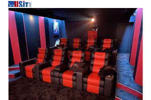 Quality Home Theater Recliner Seating Genuine Leather Cinema Power Reclining Sofa wholesale