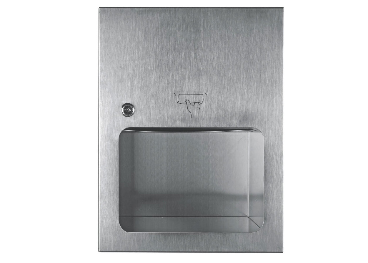 Stainless steel material Factory Wall Mount Toilet Accessories Kitchen Paper Towel Holder Paper Dispenser with lock