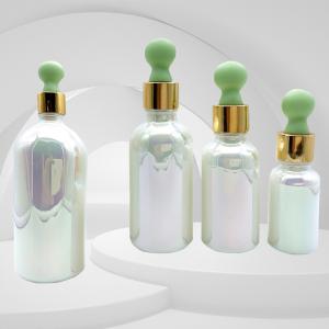 Quality Transparent Electroplating Serum Bottle With Dropper BPA Free wholesale