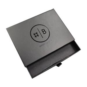 Quality Fancy Magnet Box Hard Flat Luxury Folding Storage Black Gift Box with Customer's Logo wholesale
