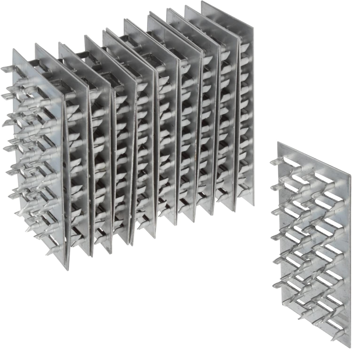 6" x 1 5/8" Pronged Truss Plate Flat Mending Repair Tie Plate Bracket Steel Galvanized for Roofing Trusses Timber Connect