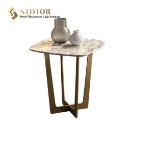 Quality Natural Marble Small Movable Coffee Table 55cm Height European Style wholesale