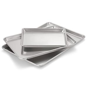 Quality Non - Stick Rectangle Aluminium Baking Tray , Bakers Half Sheet Baking Pan wholesale