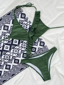 Quality Ladies One Piece Swimsuit change colour style Bikini Swimsuit Beach Halter Swimsuit UPF protection high quality style wholesale
