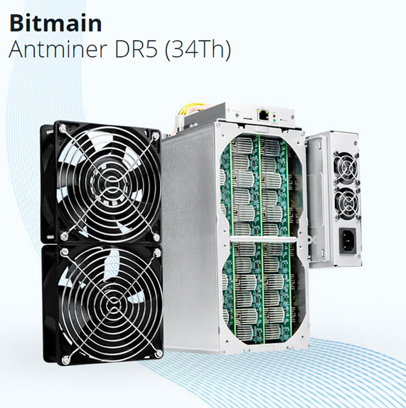 Bitmain Antminer Dr5 34th/S Decred Minerstat Dcr Coin Mining