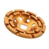 Buy cheap 4.5 Inch Double Row Diamond Cup Grinding Wheel Gold for Angle Grinder Polishing from wholesalers