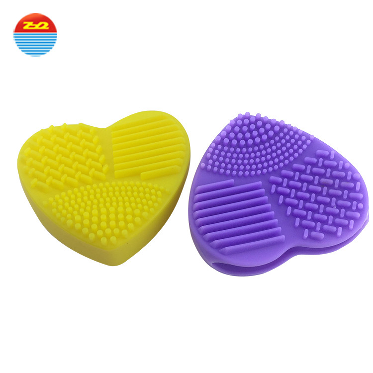 Customized Color Effectively Clean Silicone Wash Brush , Soft Silicone Wash Pad 80*70mm
