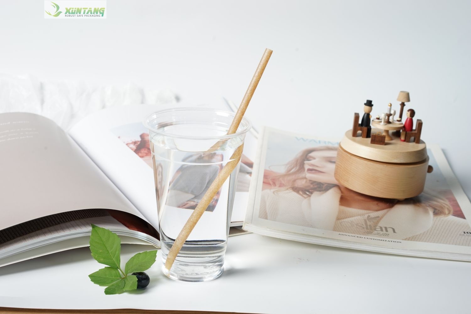 Beverage Stores 8 Inch Biodegradable Straws Plastic With Bagasse