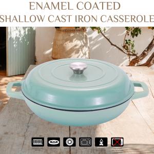 Quality 3L Cast Iron Dutch Oven With Lid Enameled Eco Friendly wholesale