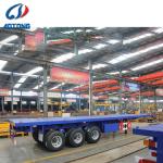 45ft 3 Axles Shipping Container Flat Bed Semi Trailer for Dual Container