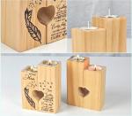 Eco Friendly Wooden Sublimation Candle Holder Ambient Decoration MDF Sublimation